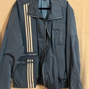 adidas Men's Blue Windbreaker Jacket